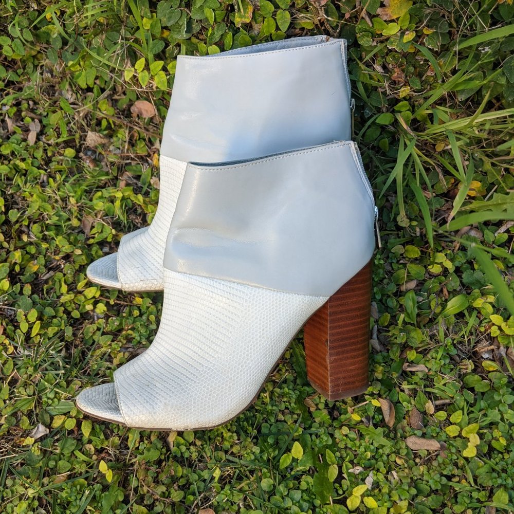 Sam Edelman North White Booties Open Toe